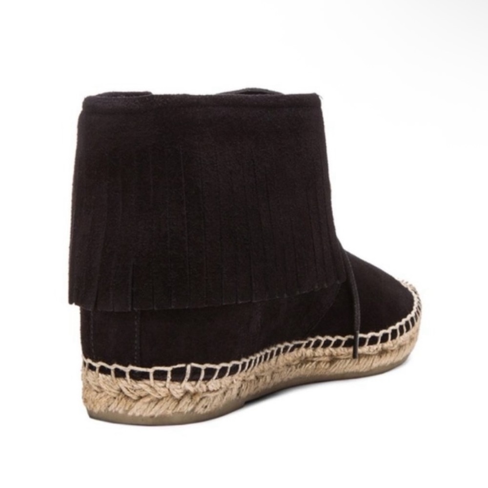 NEW SAINT LAURENT Fringe Suede Espadrille Black Desert Boots Size 36 - Picture 3 of 16